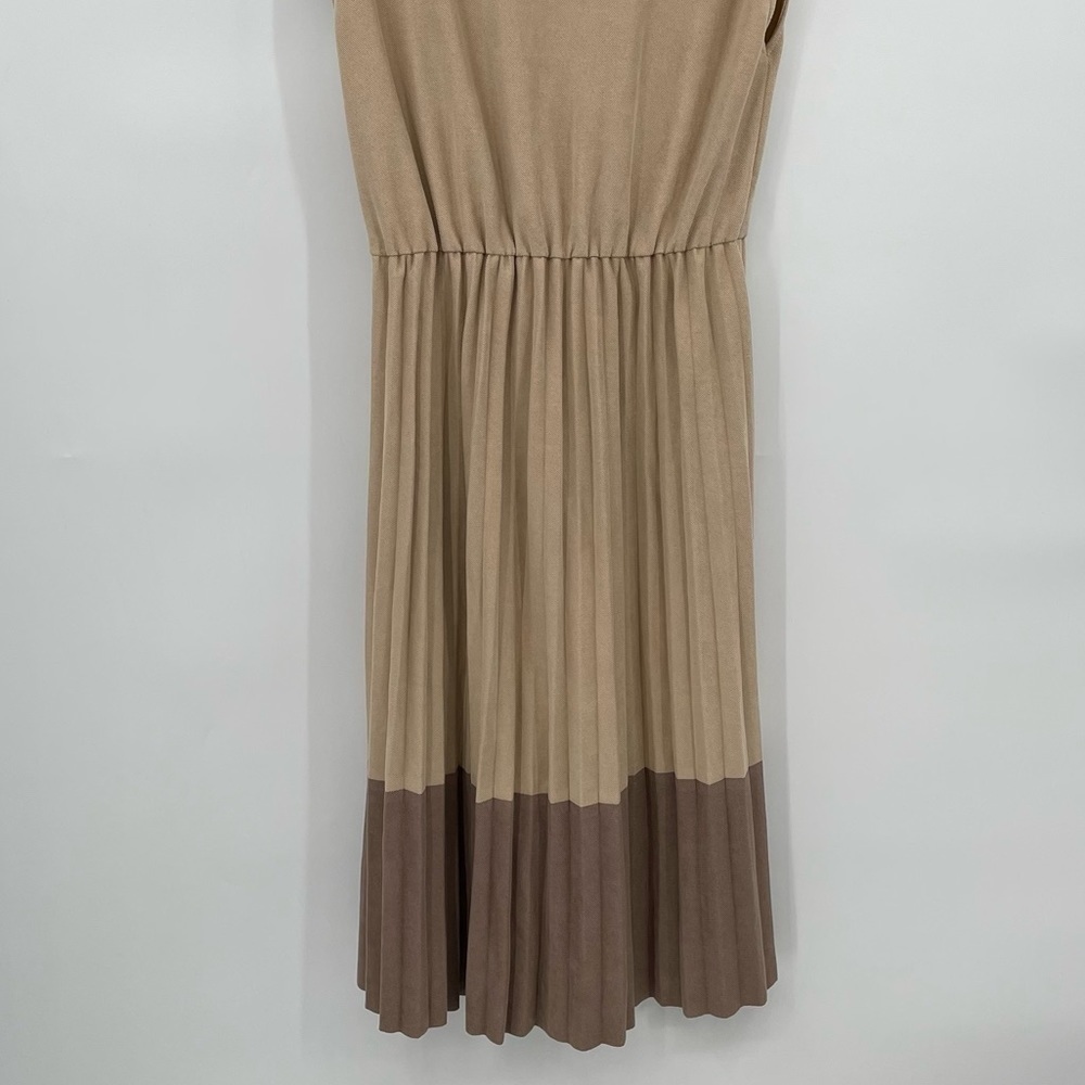 NEW! Zara Suede Pleated Dress - Picture 4 of 11